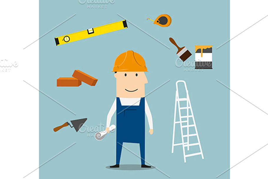 Builder profession concept
