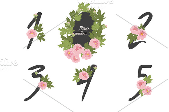 №113 Floral  Peony  in Card Templates - product preview 3
