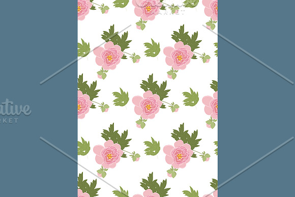 №113 Floral  Peony  in Card Templates - product preview 6