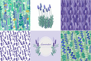 Lavender set: patterns, flowers