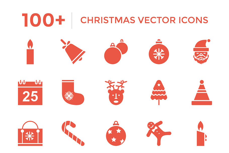 100+ Christmas Vector Icons in Icons - product preview 8