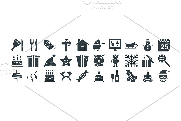 100+ Christmas Vector Icons in Icons - product preview 2