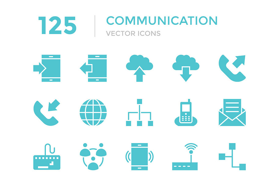 125 Communication Vector Icons