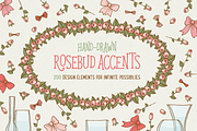 Rosebud accents - PNG only