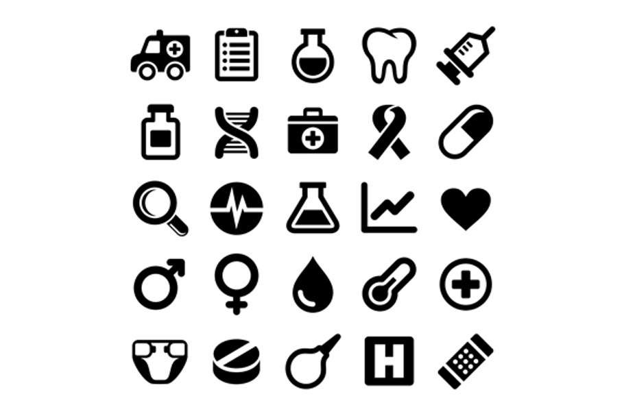 Medical icons set in Graphics - product preview 8