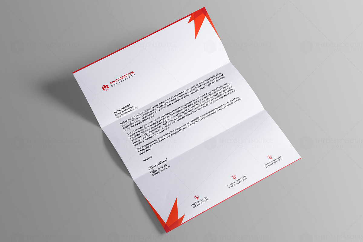 Abstract Letterhead Design in Stationery Templates - product preview 8