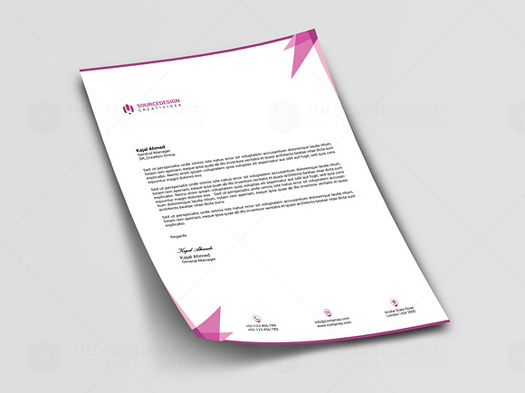 Abstract Letterhead Design in Stationery Templates - product preview 3