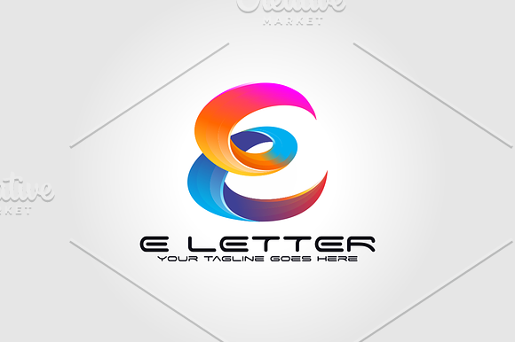 E Letter in Logo Templates - product preview 3