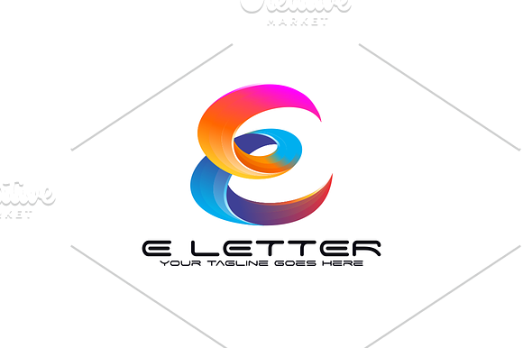 E Letter in Logo Templates - product preview 4