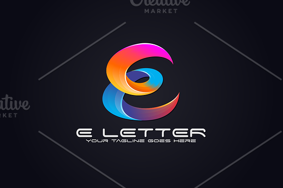 E Letter in Logo Templates - product preview 5