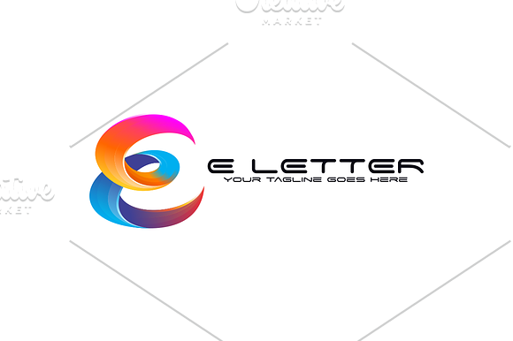 E Letter in Logo Templates - product preview 9