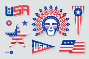 Set of USA symbols