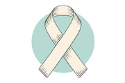 Medicine ribbon in engraving style