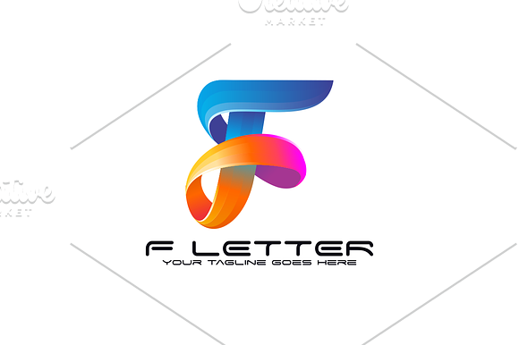 F Letter in Logo Templates - product preview 3