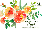 Summertime Bouquets - Watercolor Flo