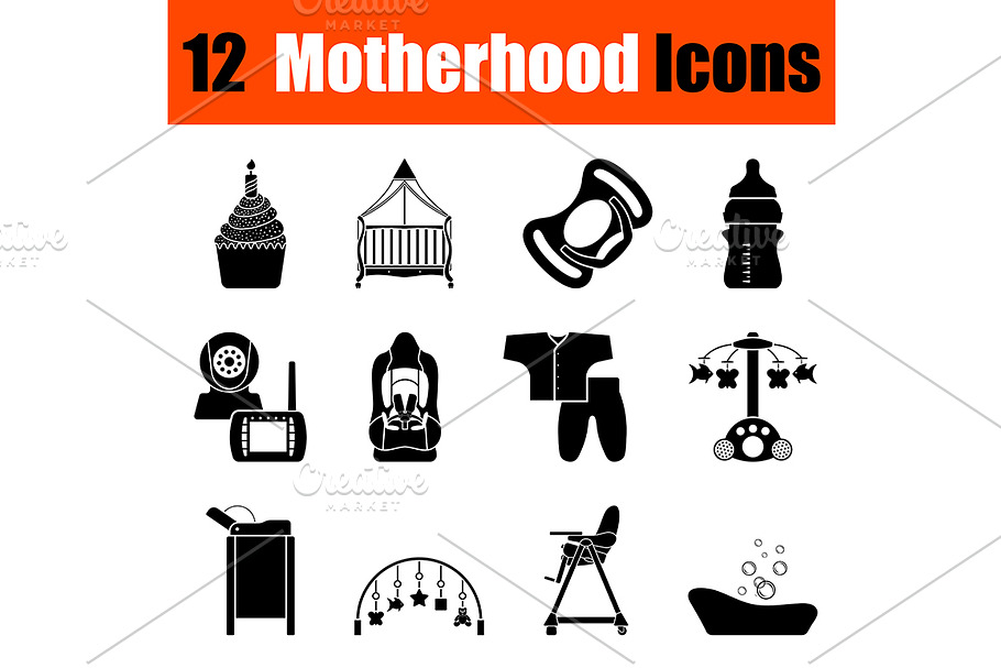 Set of motherhood icons in Icons - product preview 8