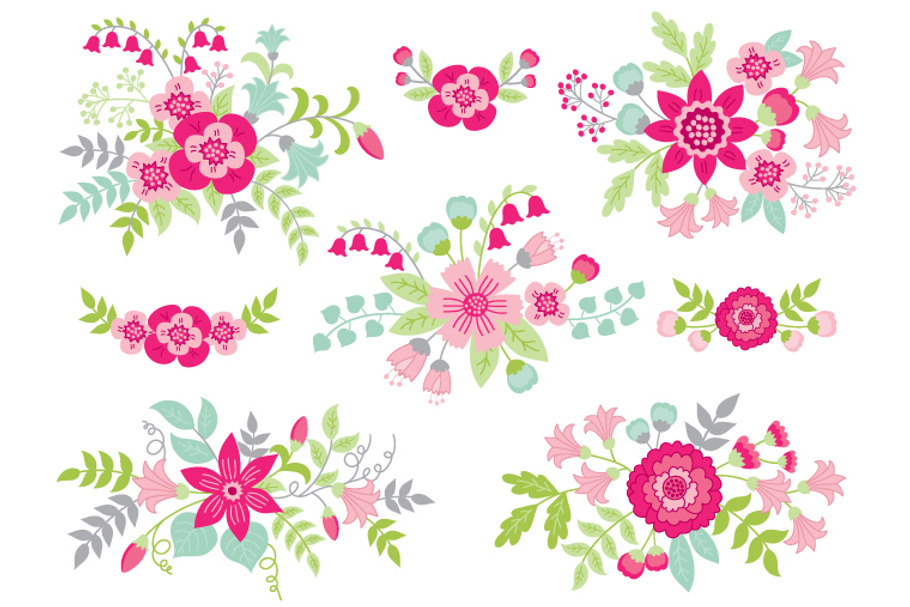 Pink Bouquets in Illustrations - product preview 8