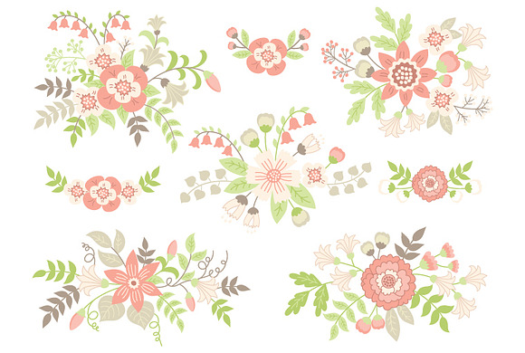Pastel Bouquets in Illustrations - product preview 1