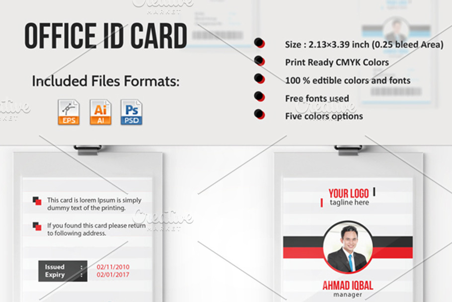 Office ID Card in Card Templates - product preview 8