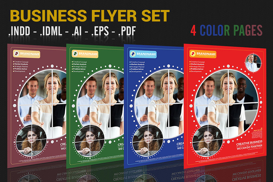Business Flyer Set 4 Color Variation