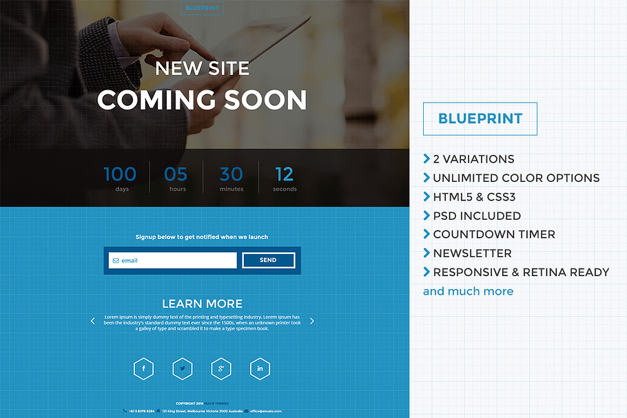 Blueprint - Responsive Co. Soon Page