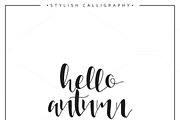 Hello autumn. Calligraphy phrase