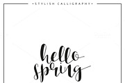 Hello spring. Calligraphy phrase