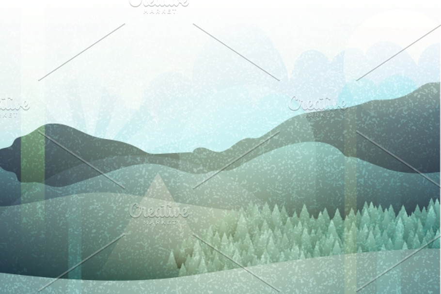 Abstract retro landscape and texture in Illustrations - product preview 8