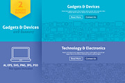 Gadgets & Devices Line Web Banners