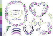 Floral wreaths paper cards col21