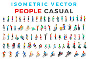 Vector Casual People Isometric Flat