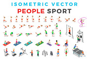 Vector Sport People Isometric Flat