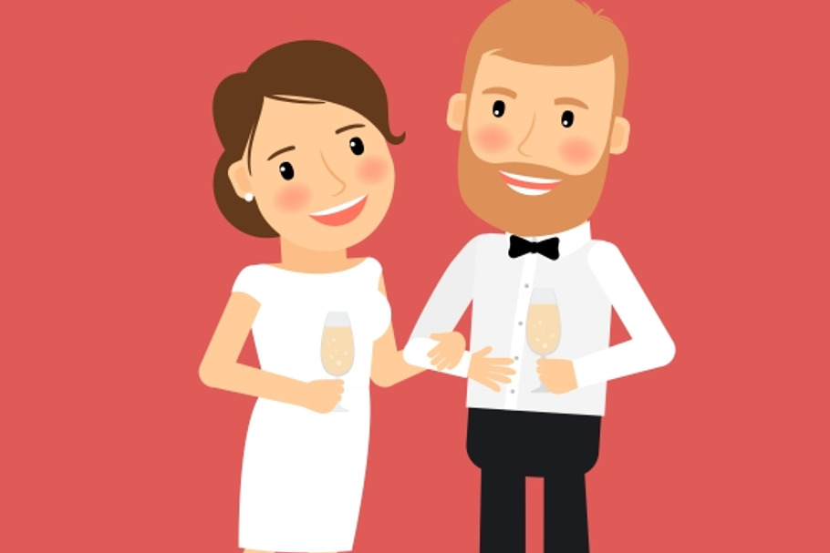 Celebrating romantic couple icon in Graphics - product preview 8