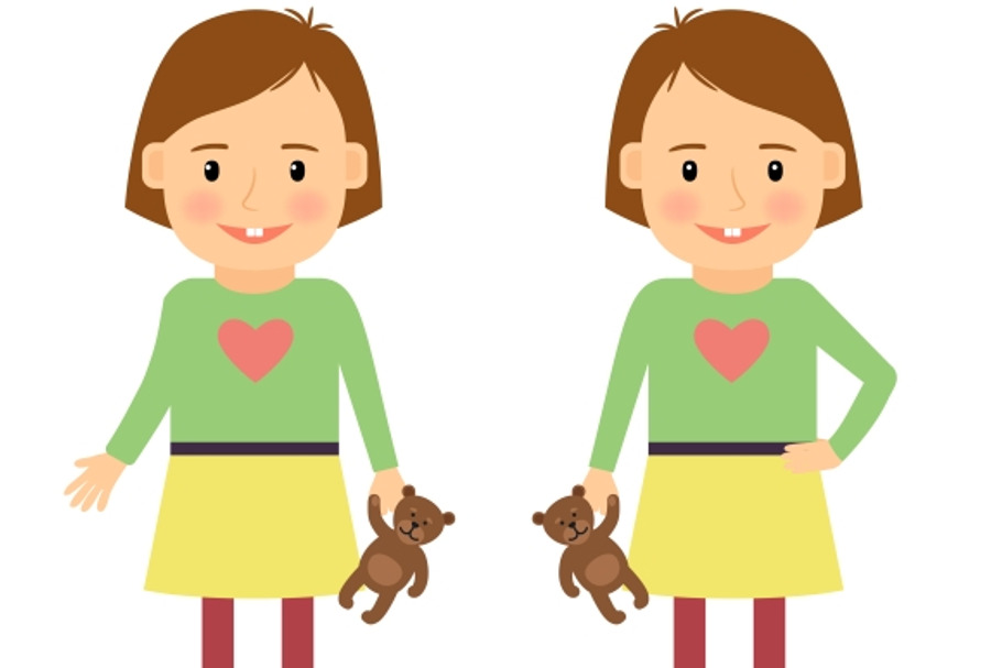 Cute little girl holding teddy bear in Graphics - product preview 8
