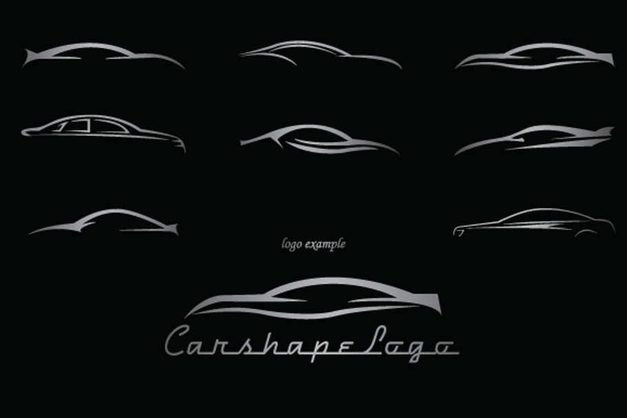 Car Shapes For Logos in Photoshop Shapes - product preview 8