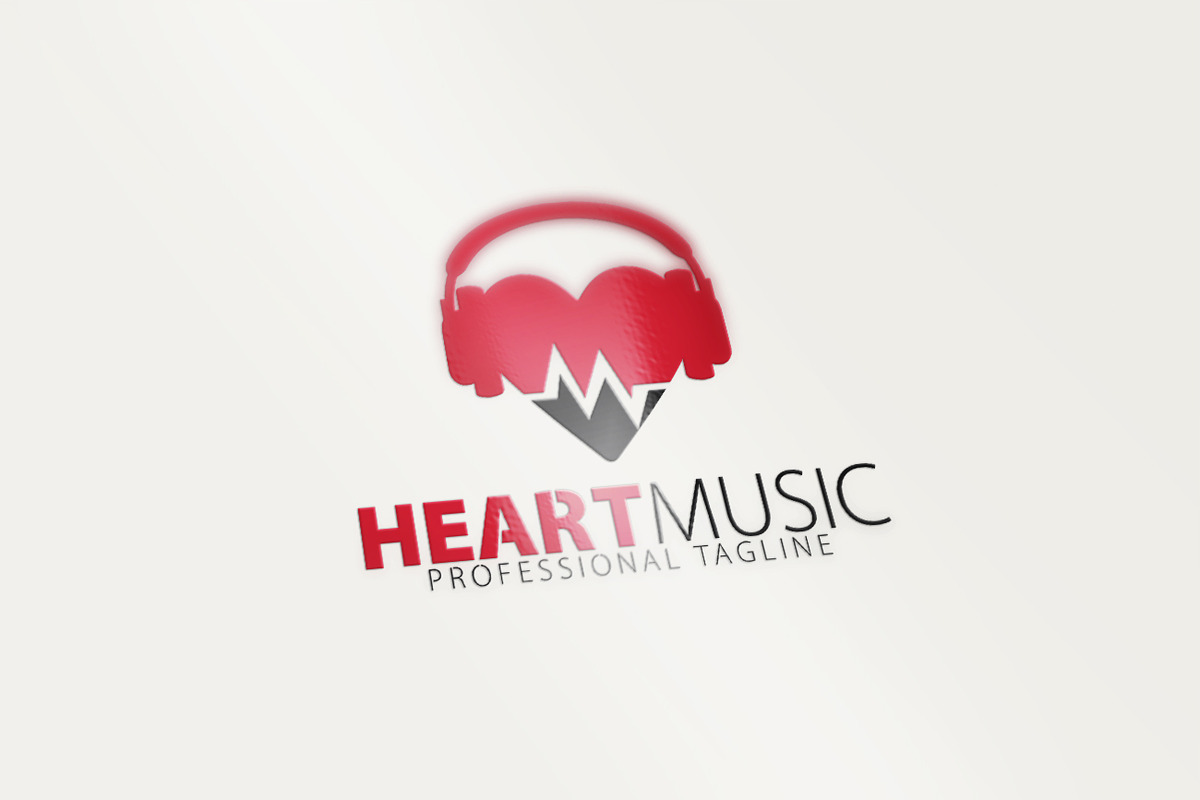 Heart Music Logo in Logo Templates - product preview 8