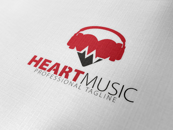 Heart Music Logo in Logo Templates - product preview 1