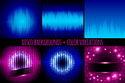 Disco backgrounds.Digital equalizers