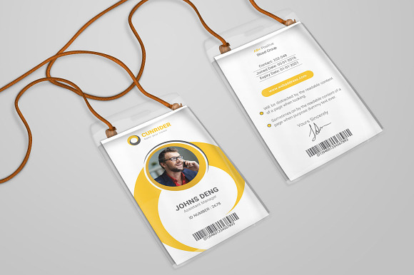 Office ID Card Template in Card Templates - product preview 2