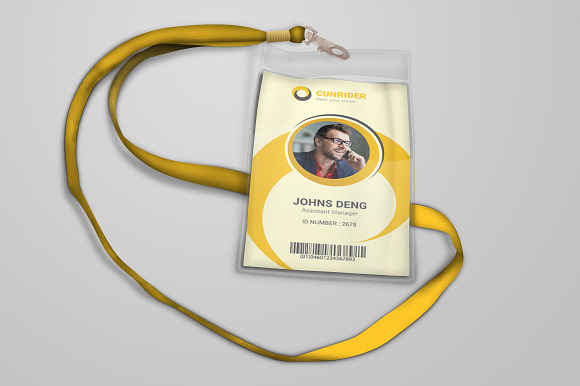 Office ID Card Template in Card Templates - product preview 3