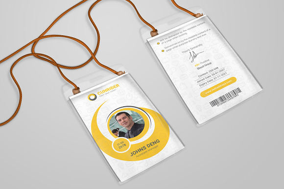 Content Marketing Office ID Card in Card Templates - product preview 1