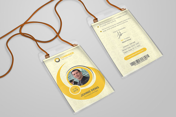 Content Marketing Office ID Card in Card Templates - product preview 4