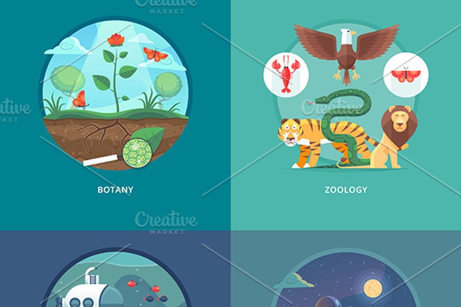 Education and science banners in Illustrations - product preview 8