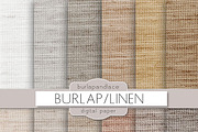 Burlap/linen natural digital paper