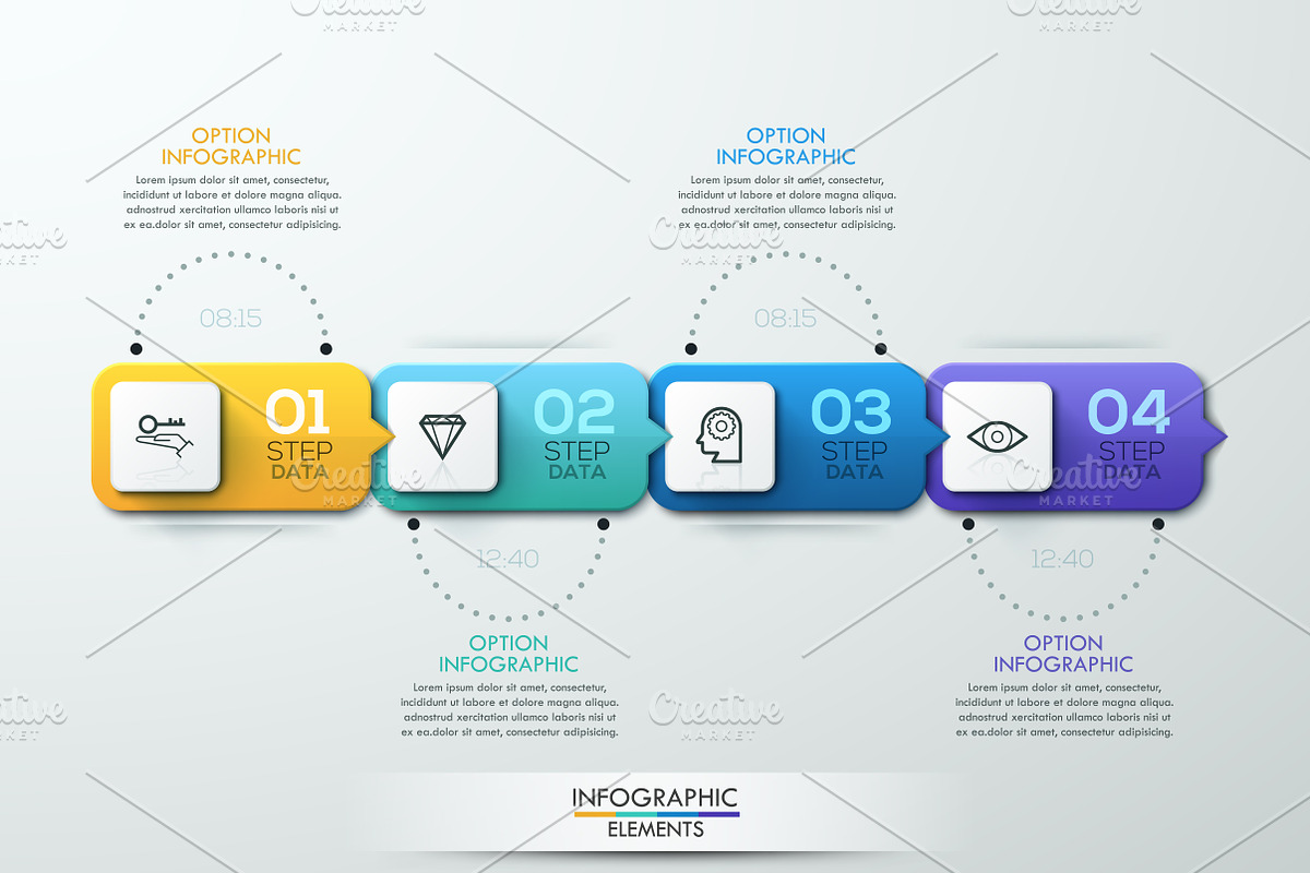 Modern Infographic Process Template in Presentation Templates - product preview 8