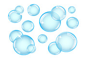 shiny soap bubbles