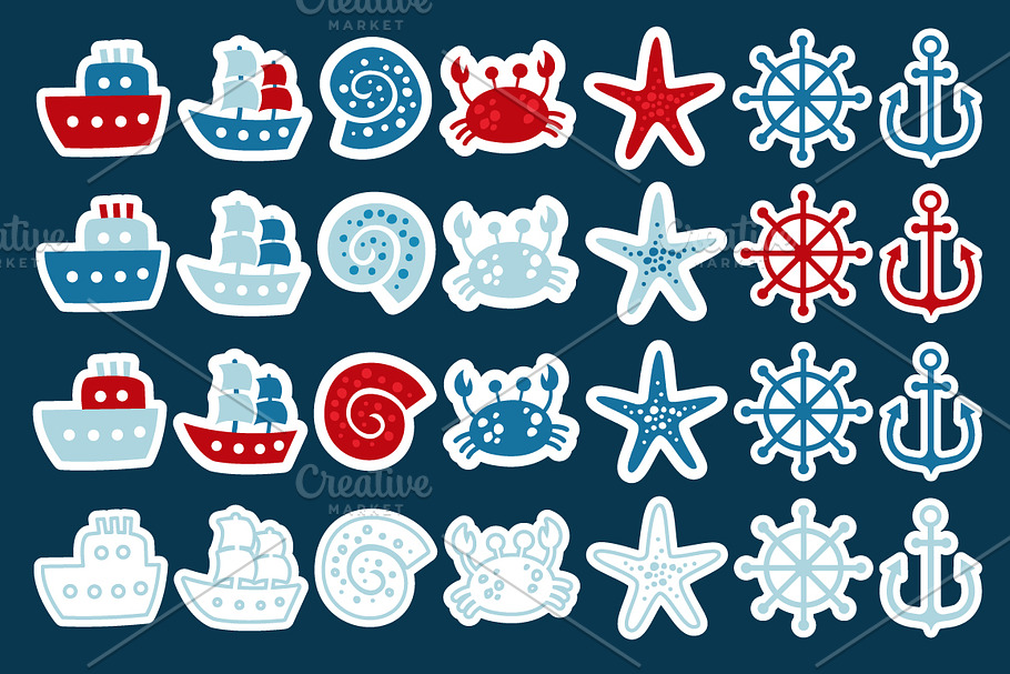 Marine Seamless Patterns in Graphics - product preview 8