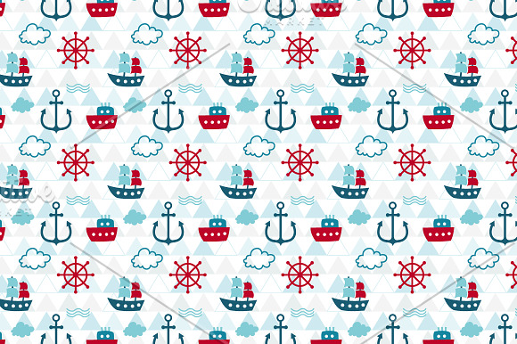 Marine Seamless Patterns in Graphics - product preview 7