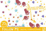 Follow Me - digital stamps / brushes