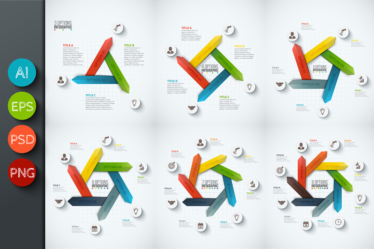 Infographics template set v.28 in Presentation Templates - product preview 8